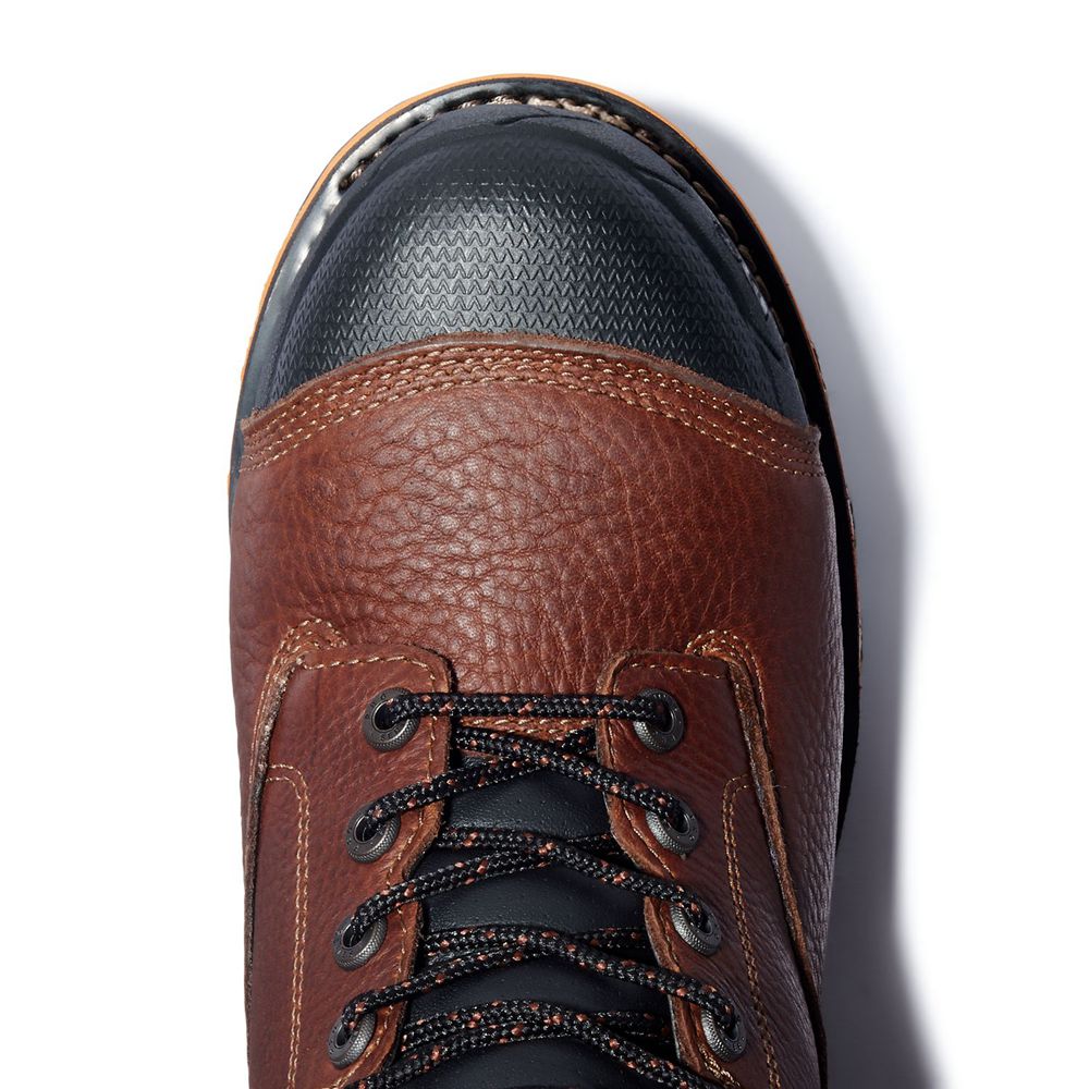 Botas de Trabajo Masculino - Timberland Pro® Boondock 8\" Comp Toe - WPFHQ3850 - Marrom/Pretas